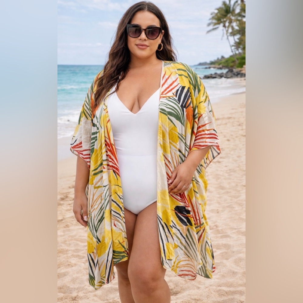 Forever 21 Multicolor Tropical Swim Coverup